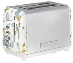 Laura Ashley &ndash; 2 Toastschlitze-Toaster, 7 Stufen, Br&ouml;tchenaufsatz, Auftaufunktion,