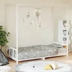 vidaXL Kinderbett Wei&szlig; 90x190 cm Massivholz Kiefer