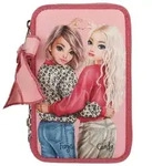 Depesche 13639 TOPModel Leoheart - Gef&uuml;llte 3-Fach Federtasche in Rosa und Rot, mit