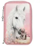 Depesche 13687 Miss Melody True Friends - Gef&uuml;llte 3-Fach Federtasche in Rosa, mit