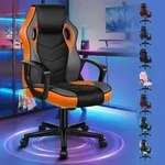 Gamingstuhl Rennstuhl B&uuml;rostuhl PU Leder Mega - Orange Serie Mega
