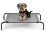 lionto Hundeliege, bequemes Outdoor Hundebett mit Netzgewebe, erh&ouml;ht, luftig &