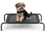 lionto Hundeliege, bequemes Outdoor Hundebett mit Netzgewebe, erh&ouml;ht, luftig &