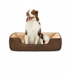 lionto Hundebett &ndash; 2-in-1 Wendek&ouml;rbchen, weich gepolstert & pflegeleicht, mit