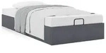 vidaXL Ottoman-Bett ohne Matratze Dunkelgrau 90x190 cm Samt