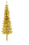 vidaXL K&uuml;nstlicher Halb-Weihnachtsbaum mit St&auml;nder Schlank Gold 150 cm