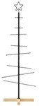 vidaXL Weihnachtsbaum Metall mit Holzst&auml;nder Schwarz 120 cm