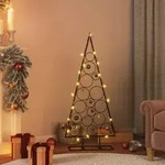 vidaXL Metall-Weihnachtsbaum f&uuml;r Dekorationen Schwarz 125 cm
