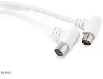 GOOBAY Antennenanschlusskabel gewinkelt, 1,5m, wei&szlig;, 70 dB