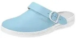 Abeba Berufsschuhe the Original Clog hellblau/ wei&szlig; Gr. 43