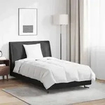 vidaXL Sommerdecke mit Kissen 2 pcs Wei&szlig; Daunenfeder