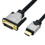 ROLINE Monitorkabel DVI (24+1) - HDMI, ST/ST, schwarz / silber, 1,5 m Adapter /