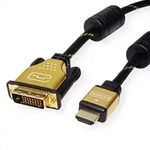 ROLINE GOLD Monitorkabel DVI (24+1) - HDMI, ST/ST, 2 m Adapter / Konverter