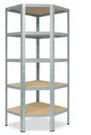 shelfplaza HOME 200x60x30 cm Eckregal in verzinkt mit 5 B&ouml;den und 175 kg Traglast