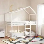 vidaXL Dach f&uuml;r Kinderbett Wei&szlig; 203x95,5x142 cm Massivholz Kiefer