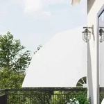vidaXL Balkon Sichtschutz Wei&szlig; 140 x 140 cm Polyester