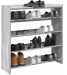 vidaXL Schuhregal Grau Sonoma 80x25x81 cm Holzwerkstoff