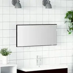 vidaXL Spiegelschrank mit LED-Leuchte Schwarz Eiche 80x37 cm