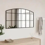 vidaXL Wandspiegel Schwarz 100x60 cm Gew&ouml;lbt Eisen