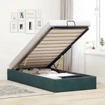 vidaXL Ottoman-Bett ohne Matratze Dunkelgr&uuml;n 80x200 cm Samt