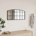 vidaXL Wandspiegel Schwarz 80x40 cm Gew&ouml;lbt Eisen