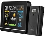 HAMA Digitale Wetterstation Usedom Schwarz, AC, Farbdisplay