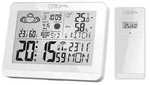 Moderne Design Funk-Wetterstation mit Aussensensor bennenbar Mondphase...