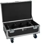 ROADINGER Flightcase 6x AKKU UP-4 QCL Spot QuickDMX MK2 mit Ladefunktion und Rollen