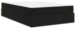 vidaXL Bettgestell mit Matratze 2 pcs Schwarz Samt