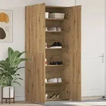 vidaXL Schuhschrank Artisan Eiche 80x35,5x180 cm Holzwerkstoff