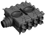 Wolf Luftverteiler DN125-180 24 Stutzen DN75 mit 12 Verschlusskappen - 2577597