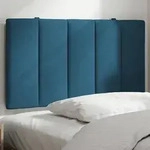 "vidaXL Kopfteil-Kissen "Hanko" Blau 80 cm Samt"