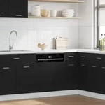 vidaXL Geschirrsp&uuml;lerblende Lyon Schwarz Eichen-Optik 60x1,5x67 cm