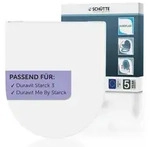 Duroplast WC-Sitz WHITE, D-Form, PRO 8, mit Absenkautomatik und Schnellverschluss