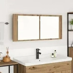 vidaXL LED Spiegelschrank Artisan Oak 100x12x45 cm Holzwerkstoff