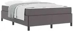 vidaXL Bettrahmen mit Matratze Grau 160 x 200 cm Stoff