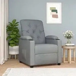 vidaXL Relaxsessel Hellgrau Stoff