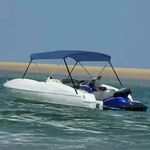 vidaXL 2-Bow Bimini Top Marineblau 150x120x110 cm
