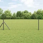 vidaXL Eurozaun Grau 0,6x50 m Stahl