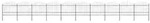 vidaXL Gartenzaun mit Speerspitzen Stahl (1,5 - 1,75) x 17 m Schwarz