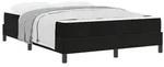vidaXL Boxspringbett mit Matratze Schwarz 160 x 220 cm Stoff