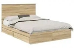 vidaXL Aufbewahrungsbett Sonoma-Eiche 140 x 200 cm Holzwerkstoff