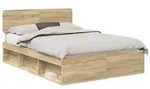 vidaXL Bettrahmen Sonoma 140 x 200 cm Massives Kiefernholz