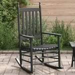 vidaXL Schaukelstuhl mit Gebogener Sitzfl&auml;che Massivholz Pappel