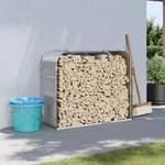 vidaXL Kaminholzunterstand Hellgrau 120x45x100 cm Verzinkter Stahl