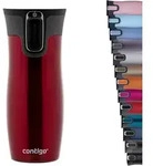 Contigo Thermobecher West Loop Autoseal Edelstahl Isolierbecher 470 ml Farbe Red
