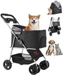 VEVOR Hundewagen 81x46x97 cm, 16,9 kg Tragkraft, faltbarer Hundebuggy,...