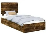 vidaXL Aufbewahrungsbett Ger&auml;ucherte Eiche 90 x 200 cm Holzwerkstoff