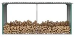 vidaXL Brennholzlager Verzinkter Stahl 330 x 92 x 153 cm Gr&uuml;n