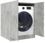 vidaXL Waschmaschinenschrank Betongrau 70,5x71,5x91,5 cm